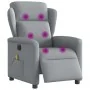 Sillón reclinable de masaje eléctrico tela gris claro de , Sillones - Ref: Foro24-3303124, Precio: 255,52 €, Descuento: %