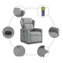 Sillón reclinable de masaje eléctrico tela gris claro de , Sillones - Ref: Foro24-3303124, Precio: 255,52 €, Descuento: %