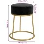 Hocker redondo negro terciopelo by , Folding stools and chairs - Ref: Foro24-340260, Price: 42,48 €, Discount: %