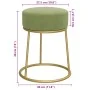 Hocker redondo verde mostaza terciopelo by , Folding stools and chairs - Ref: Foro24-340262, Price: 43,68 €, Discount: %