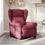 Sillón de masaje reclinable eléctrico tela rojo tinto by , Armchairs - Ref: Foro24-3303367, Price: 259,69 €, Discount: %