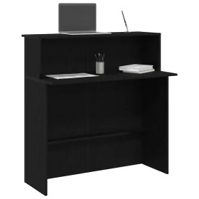 Mostrador de recepción negro 100x50x103,5 cm madera ingeniería by , Desks - Ref: Foro24-859025, Price: 115,48 €, Discount: %