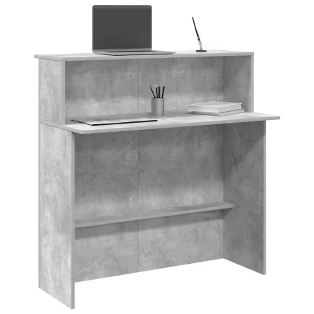 Mostrador de recepción gris hormigón 100x50x103,5 cm von , Schreibtische - Ref: Foro24-859027, Preis: 114,21 €, Rabatt: %