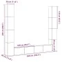 Muebles de TV de pared 6 uds madera ingeniería roble artesanal de , Muebles TV - Ref: Foro24-3328988, Precio: 358,20 €, Descu...
