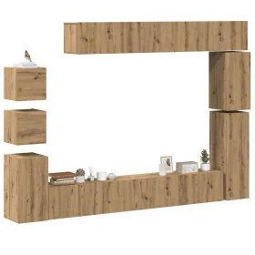 Mueble para TV de pared madera contrachapada artesanal 9 piezas de , Muebles TV - Ref: Foro24-3329158, Precio: 455,50 €, Desc...