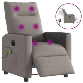 Sillón reclinable de masaje eléctrico tela gris taupe by , Armchairs - Ref: Foro24-3324050, Price: 269,64 €, Discount: %