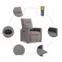 Sillón reclinable de masaje eléctrico tela gris taupe de , Sillones - Ref: Foro24-3324050, Precio: 269,64 €, Descuento: %