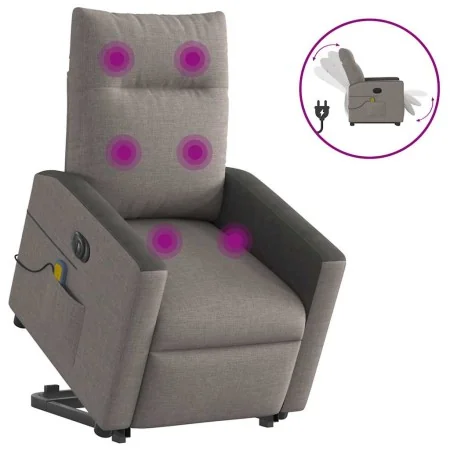Sillón de masaje eléctrico reclinable elevable tela taupé de , Sillones - Ref: Foro24-3324078, Precio: 354,22 €, Descuento: %