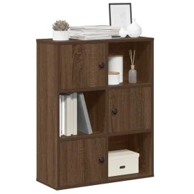 Estantería madera de ingeniería marrón roble 60x24x76,5 cm de , Librerías y estanterías - Ref: Foro24-860388, Precio: 63,59 €...