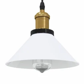 Lámpara colgante regulable altura E27 blanco brillante Ø 22cm de , Lámparas - Ref: Foro24-4103450, Precio: 29,10 €, Descuento: %