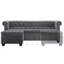 Sofá Chesterfield en L tapizado terciopelo gris 199x142x72 cm by , Sofas - Ref: Foro24-247145, Price: 675,24 €, Discount: %