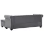 Sofá Chesterfield en L tapizado terciopelo gris 199x142x72 cm by , Sofas - Ref: Foro24-247145, Price: 675,24 €, Discount: %