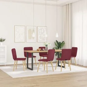 Sillas de comedor 6 unidades tela rojo tinto von , Essstühle - Ref: Foro24-3315593, Preis: 299,32 €, Rabatt: %