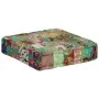 Puf cuadrado pachtwork algodón hecho a mano 50x50x12 cm verde de , Otomanas - Ref: Foro24-246576, Precio: 47,15 €, Descuento: %