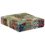 Puf cuadrado pachtwork algodón hecho a mano 50x50x12 cm verde de , Otomanas - Ref: Foro24-246576, Precio: 47,15 €, Descuento: %