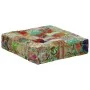 Puf cuadrado pachtwork algodón hecho a mano 50x50x12 cm verde de , Otomanas - Ref: Foro24-246576, Precio: 47,15 €, Descuento: %