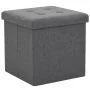 Taburete plegable con almacenaje lino sintético gris oscuro von , Klapphocker und Stühle - Ref: Foro24-247077, Preis: 29,02 €...