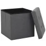 Taburete plegable con almacenaje lino sintético gris oscuro von , Klapphocker und Stühle - Ref: Foro24-247077, Preis: 29,02 €...