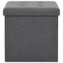 Taburete plegable con almacenaje lino sintético gris oscuro von , Klapphocker und Stühle - Ref: Foro24-247077, Preis: 29,02 €...