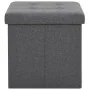 Taburete plegable con almacenaje lino sintético gris oscuro von , Klapphocker und Stühle - Ref: Foro24-247077, Preis: 29,02 €...