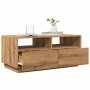 Mesa de centro con luces LED roble artesanal 90x49x40 cm de , Mesas de centro - Ref: Foro24-857711, Precio: 120,92 €, Descuen...