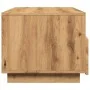 Mesa de centro con luces LED roble artesanal 90x49x40 cm de , Mesas de centro - Ref: Foro24-857711, Precio: 120,92 €, Descuen...