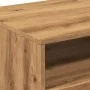 Mesa de centro con luces LED roble artesanal 90x49x40 cm de , Mesas de centro - Ref: Foro24-857711, Precio: 120,92 €, Descuen...