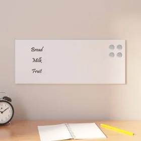 Pizarra magnética de pared vidrio templado blanco 50x20 cm de , Pizarras blancas - Ref: Foro24-4008630, Precio: 19,48 €, Desc...