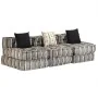 Puf modular de 3 plazas de tela de rayas grises de , Cojines para sillas y sofás - Ref: Foro24-244984, Precio: 709,52 €, Desc...