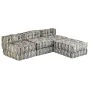 Puf modular de 3 plazas de tela de rayas grises de , Cojines para sillas y sofás - Ref: Foro24-244984, Precio: 709,52 €, Desc...