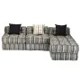 Puf modular de 3 plazas de tela de rayas grises de , Cojines para sillas y sofás - Ref: Foro24-244984, Precio: 709,52 €, Desc...
