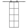 Puerta corredera con juego herrajes negro 76x205 cm ESG vidrio de , Puertas - Ref: Foro24-3375802, Precio: 227,77 €, Descuent...