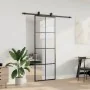 Puerta corredera con juego herrajes negro 76x205 cm ESG vidrio de , Puertas - Ref: Foro24-3375802, Precio: 227,77 €, Descuent...