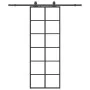 Puerta corredera con juego herrajes negro 76x205 cm ESG vidrio de , Puertas - Ref: Foro24-3375790, Precio: 242,36 €, Descuent...