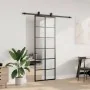 Puerta corredera con juego herrajes negro 76x205 cm ESG vidrio de , Puertas - Ref: Foro24-3375790, Precio: 242,36 €, Descuent...