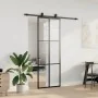 Puerta corredera con juego herrajes negro 76x205 cm ESG vidrio de , Puertas - Ref: Foro24-3375784, Precio: 216,05 €, Descuent...