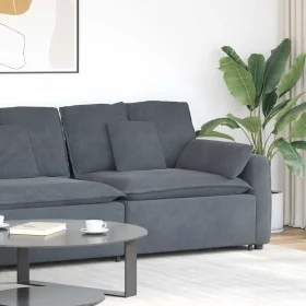 Sofá modular con reposabrazos y cojines gris oscuro 100 cm de , Unidades para sofás seccionales - Ref: Foro24-4104400, Precio...
