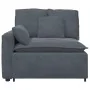Sofá modular con reposabrazos y cojines gris oscuro 100 cm de , Unidades para sofás seccionales - Ref: Foro24-4104400, Precio...
