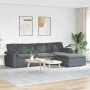 Sofá modular con reposapiés y cojines gris oscuro de , Unidades para sofás seccionales - Ref: Foro24-3321070, Precio: 836,11 ...