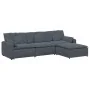 Sofá modular con reposapiés y cojines gris oscuro de , Unidades para sofás seccionales - Ref: Foro24-3321070, Precio: 836,11 ...
