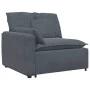 Sofá modular con reposapiés y cojines gris oscuro de , Unidades para sofás seccionales - Ref: Foro24-3321070, Precio: 836,11 ...
