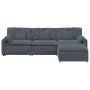 Sofá modular con reposapiés y cojines gris oscuro de , Unidades para sofás seccionales - Ref: Foro24-3321070, Precio: 836,11 ...