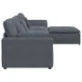 Sofá modular con reposapiés y cojines gris oscuro de , Unidades para sofás seccionales - Ref: Foro24-3321070, Precio: 836,11 ...