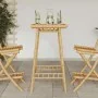 Mesa de bar para exterior cuadrada de bambú 55x55x100 cm de , Conjuntos de jardín - Ref: Foro24-4108229, Precio: 88,37 €, Des...