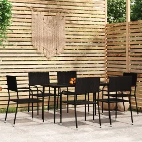 Juego de comedor para jardín 7 piezas negro von , Gartensets - Ref: Foro24-3099592, Preis: 298,49 €, Rabatt: %