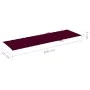 Tumbona con cojín rojo tinto madera de pino impregnada by , Loungers - Ref: Foro24-3065858, Price: 118,08 €, Discount: %