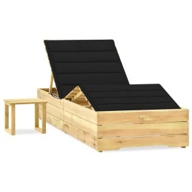Tumbona de jardín con mesa y cojín de madera de pino impregnada von , Liegen - Ref: Foro24-3065961, Preis: 183,51 €, Rabatt: %