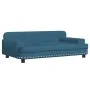 Sofá para niños de terciopelo azul 90x53x30 cm de , Mobiliario para bebés y niños pequeños - Ref: Foro24-3196279, Precio: 93,...