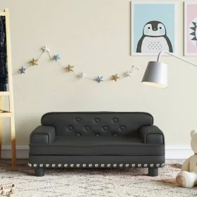 Sofá para niños de cuero sintético negro 70x45x30 cm de , Mobiliario para bebés y niños pequeños - Ref: Foro24-3196300, Preci...