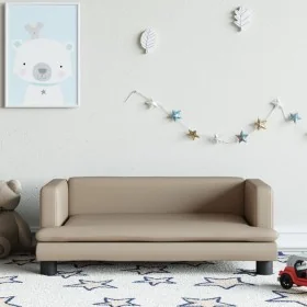 Sofá para niños de cuero sintético capuchino 80x45x30 cm de , Mobiliario para bebés y niños pequeños - Ref: Foro24-3196316, P...